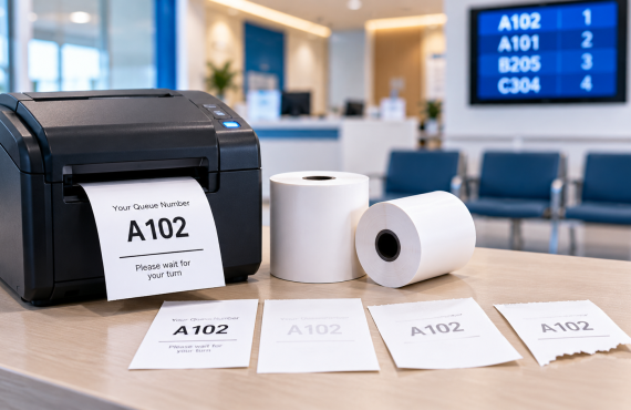 Token Printer Paper: How to Troubleshoot Faint, Blank or Poorly Printed Queue Tickets - POS thermal rolls - De Megha Fzc - 2026